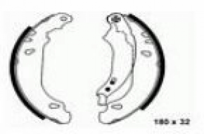 FASE Тормозные накладки ручного тормоза PEUGEOT 206 1.4 HDI