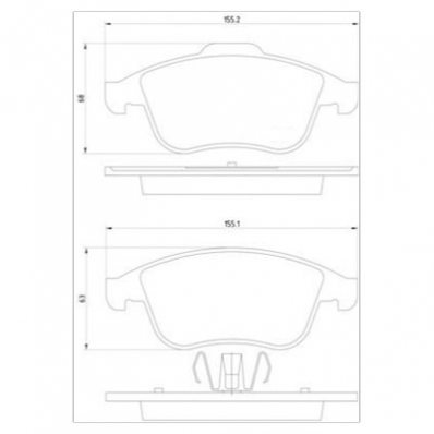 ТОРМОЗНЫЕ КОЛОДКИ DBS2607 (T1850) * RENAULT MEGANE III ЗАДН.