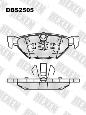 ТОРМОЗНЫЕ КОЛОДКИ DBS2505 (T 1447)* BMW 1 (E81, E87), 3 (E90) X1 (E84) ЗАДН.