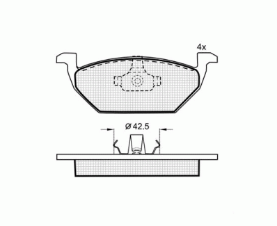 PLACUTE FRANA DBS2091 SP136 T1163 SKODA OCTAVIA VW BORA GOLF IV FATA + SENZOR