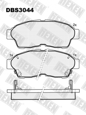 ТОРМОЗНЫЕ КОЛОДКИ DBS3044 (SP 134) (FDB867) * TOYOTA CAMRY, CARINA E, COROLLA, PICNIC, RAV 4 ПЕРЕД.