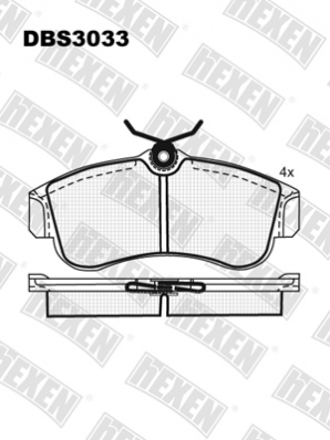 ТОРМОЗНЫЕ КОЛОДКИ DBS3033 (SP 157) (T5063) * NISSAN ALMERA II (N16), PRIMERA (P10,P11) ПЕР.