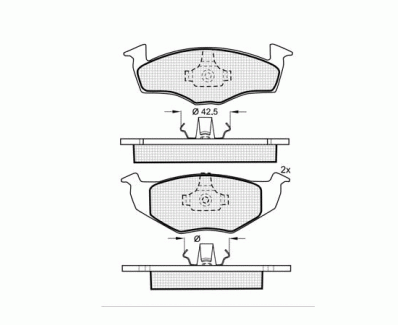 ТОРМОЗНЫЕ КОЛОДКИ DBS2274 SP227 T1094 SEAT TOLEDO IBIZA VW GOLF III VENTO ПЕР.