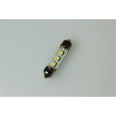 Lampă spot LED C5W 12V T11x41-S8.5 3 SMDdimensiune 5050 ALB CALDE