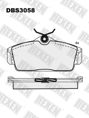 ТОРМОЗНЫЕ КОЛОДКИ DBS3058 (SP 269) (T5121) * NISSAN ALMERA II (N16), PRIMERA (P11) ПЕР.