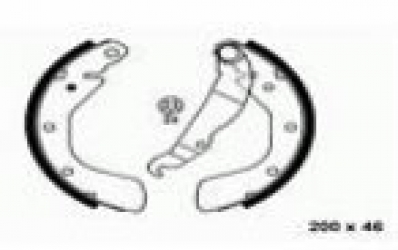 FASE Тормозные накладки ручного тормоза OPEL CORSA B