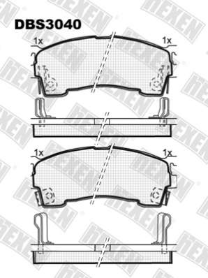 ТОРМОЗНЫЕ КОЛОДКИ DBS3040 (SP 125) (T1557) * MAZDA 626 (GE),MX- 6,XEDOS 6 ПЕР.