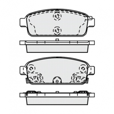ТОРМОЗНЫЕ КОЛОДКИ DBS3385 (T1997) * CHEVROLET CRUZE/ OPEL ASTRA 09- ЗАД.
