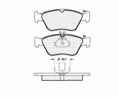 КОЛОДКИ DBS2085 SP226 T1091 MERCEDES C-CLASSE W202 E-CLASSE W210 ПЕР. +ДАЧИК
