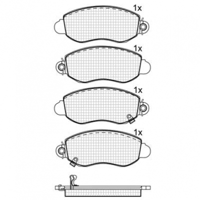 PLACUTE FRANA DBS2362 SP281 T9098 FORD TRANSIT 00- FATA TRACTIUNE SPATE