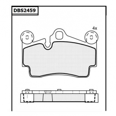 КОЛОДКИ DBS2459 (T5150) (SP276) * AUDI Q7/ PORSCHE CAYENNE/ VW TOUAREG ЗАДНИЕ