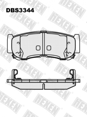 ТОРМОЗНЫЕ КОЛОДКИ DBS3344 (T1672) * HYUNDAI SANTA FE (07-) ЗАД.