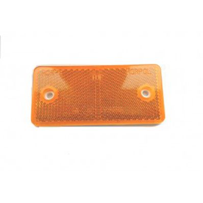 Reflector 40x90 cu două găuri (dreptunghiular galben)