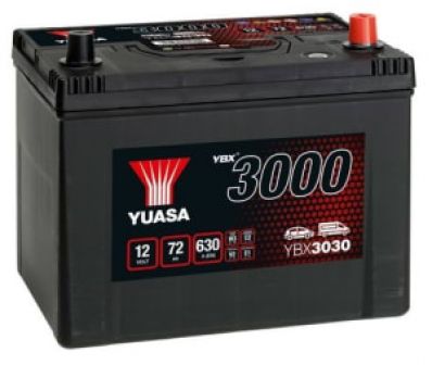 YUASA YBX3030 12V 72Ah 630A R 260/174/225 B00