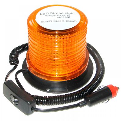 LED intermitent 24V pe un magnet (galben)