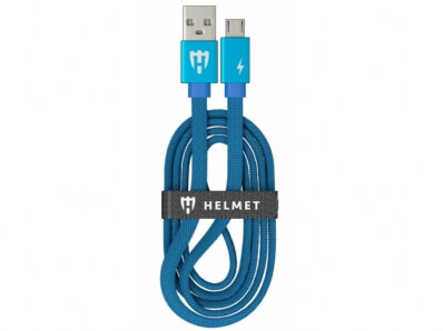 Cablu micro USB plat HL-CF222BL/ HELMET Kevlar-1m