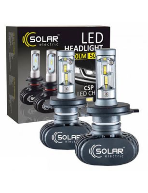 LED SOLAR H4 12/24V 6000K 4000Lm 50W Seoul CSP 19x19