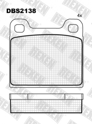 ТОРМОЗНЫЕ КОЛОДКИ DBS2138 (SP 126) (T4114)* MERCEDES 200-300(W123) ЗАДН.