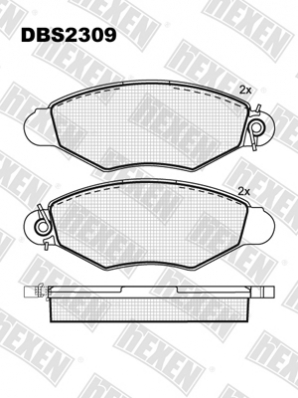 ТОРМОЗНЫЕ КОЛОДКИ DBS2309 (SP 312) (T1634)* RENAULT KANGOO ПЕР.