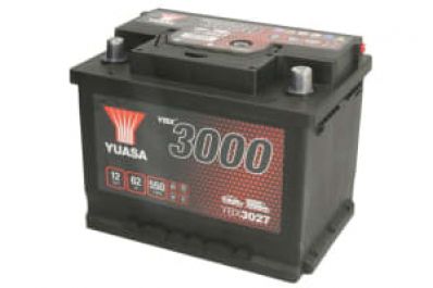 YUASA YBX3027 12V 62Ah 550A R 243/175/190 B13