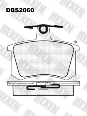ТОРМОЗНЫЕ КОЛОДКИ DBS2060 (SP 145) (T 5056) * AUDI 80,90,100,200,A4,A6,A8 ЗАДН.