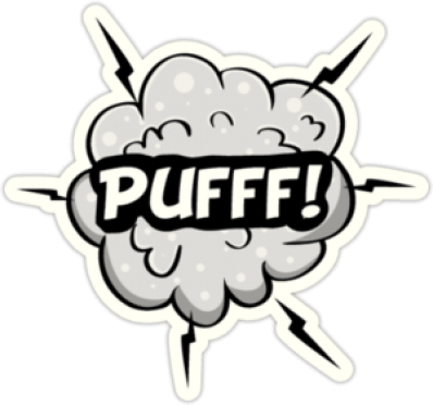 Stickere auto "Pufff!"