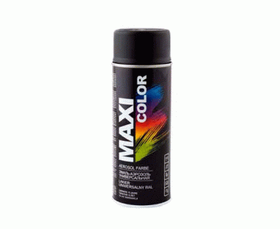 СПРЕЙ-КРАСКА MX9017 MAXI COLOR RAL9017 ЧЕРНАЯ ГЛЯНЕЦ 400ML