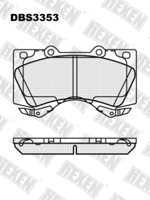 ТОРМОЗНЫЕ КОЛОДКИ DBS3353 (SP 400) (T1681)* LEXUS LX/ TOYOTA LAND CRUISER,SEQUOIA,TUNDRA ПЕР.