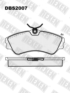 ТОРМОЗНЫЕ КОЛОДКИ DBS2007 SP 129 T5048 * VW TRANSPORTER T4 14 ПЕР.