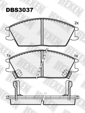 ТОРМОЗНЫЕ КОЛОДКИ DBS3037 (SP 207) (T0366) * HYUNDAI ACCENT, AVANTE, ELANTRA, EXCEL, GETZ ПЕР.