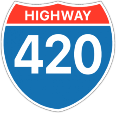 Autostickere pentru automobil "Highway 420"