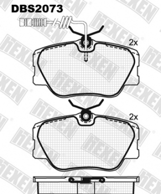 ТОРМОЗНЫЕ КОЛОДКИ DBS2073 (SP 167) (T5005) * MERCEDES E-CLASSE(W124) ПЕР.