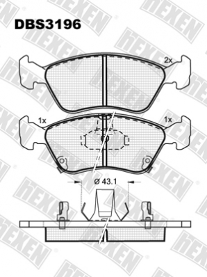 ТОРМОЗНЫЕ КОЛОДКИ DBS3196 (SP 362) (T3089) * TOYOTA AVENSIS ПЕР.