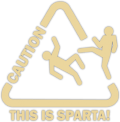 Автонаклейка на машину "Caution This Is Sparta"