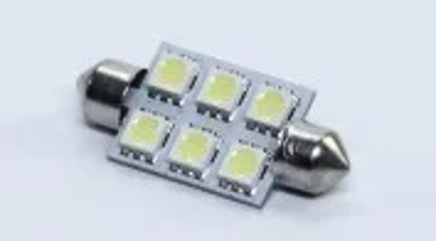 Lampă spot LED C5W 24V T11x39-S8.5 6 SMD dimensiune5050 ALB