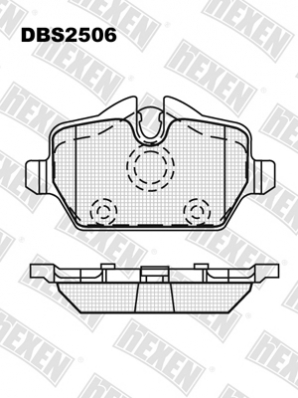 ТОРМОЗНЫЕ КОЛОДКИ DBS2506 (SP 643) (T1445) * BMW 1 (E81, E82, E87), 3 (E46, E90, E91, E92, E93) ЗАДН.