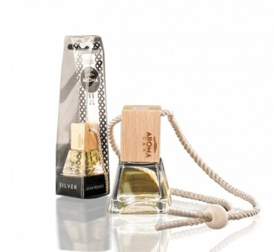 Aromatizator masina de prestigiu lemn argintiu/ parfum