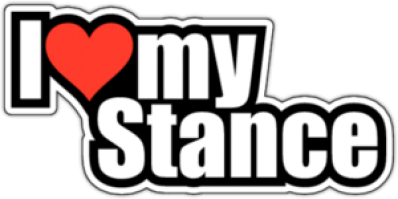 Наклейка на машину "I Love my Stance"