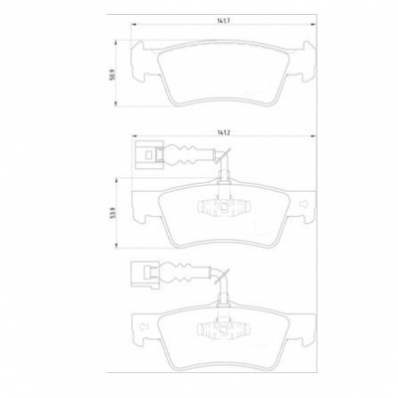 ТОРМОЗНЫЕ КОЛОДКИ DBS2555 (T1609) * VW TOUAREG, TRANSPORTER T5 ЗАДН.