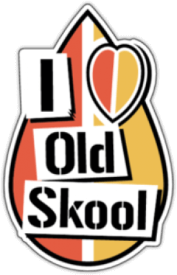 Виниловая наклейка "I Love Old Skool"