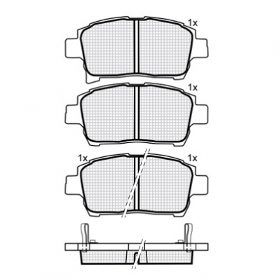 ТОРМОЗНЫЕ КОЛОДКИ DBS3265 (T1404) * TOYOTA COROLLA,PRIUS ПЕР.