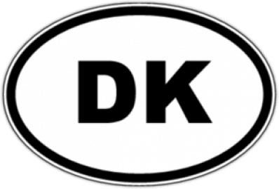 Stickere pentru automobil "DK - Danemarca"