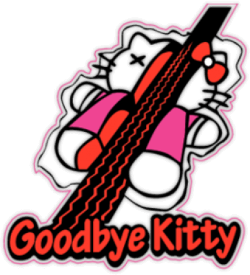 Autocolante pentru auto "Goodbye Kitty 2"