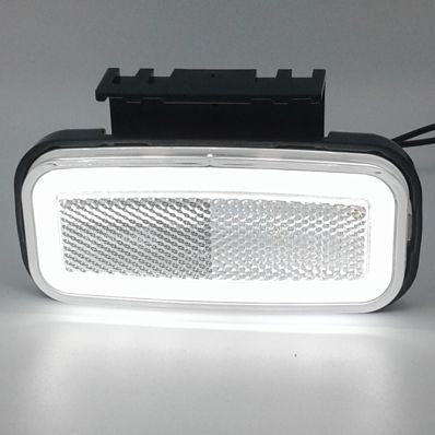 Dimensiuni laterale alb dreptunghiular 4 LED-uri cu suport