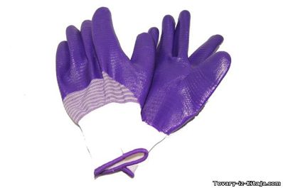 Mănuși din cauciuc sintetic violet