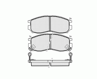 КОЛОДКИ DBS3029 SP133 T0398 MITSUBISHI COLT, GALANT, LANCER, SPACE WAGON ПЕР.