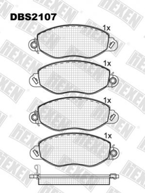 ТОРМОЗНЫЕ КОЛОДКИ DBS2107 (SP 281/1) (T9107)* FORD TRANSIT 00- ПЕР. КОЛОДКИ/GARNITURA DE FRINA
