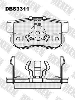 ТОРМОЗНЫЕ КОЛОДКИ DBS3311 (T1263)* HONDA ACCORD,CRV II ЗАДН.