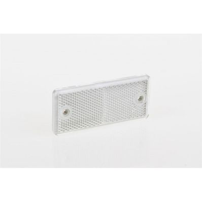 Reflector 40x90 cu două orificii (dreptunghiular alb)