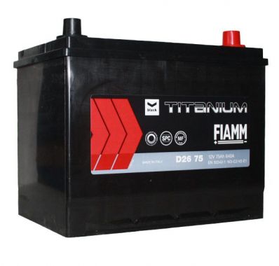 FIAMM Black Titanium 12V 75Аh 640A B13 221/259/173 stanga